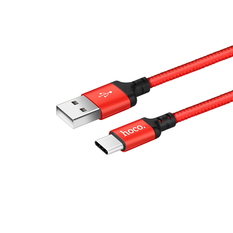 

Кабель Hoco X14 USB - Type-C, 2 А, 1 м, черно-красный, X14 Times speed