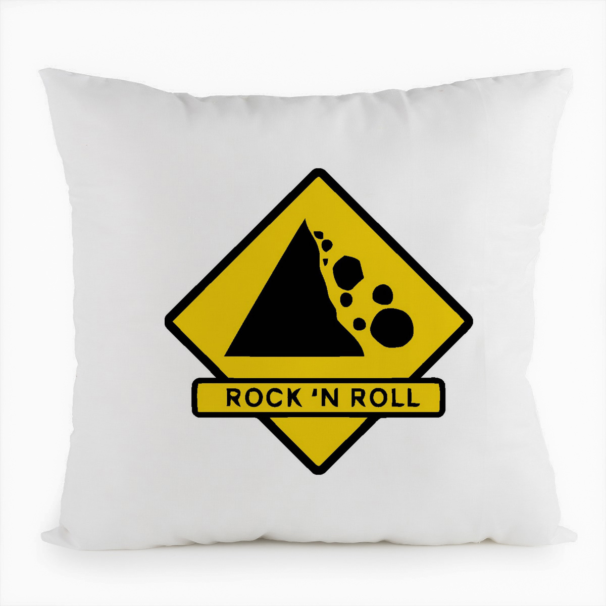 фото Подушка белая coolpodarok rockn roll (рок н ролл)