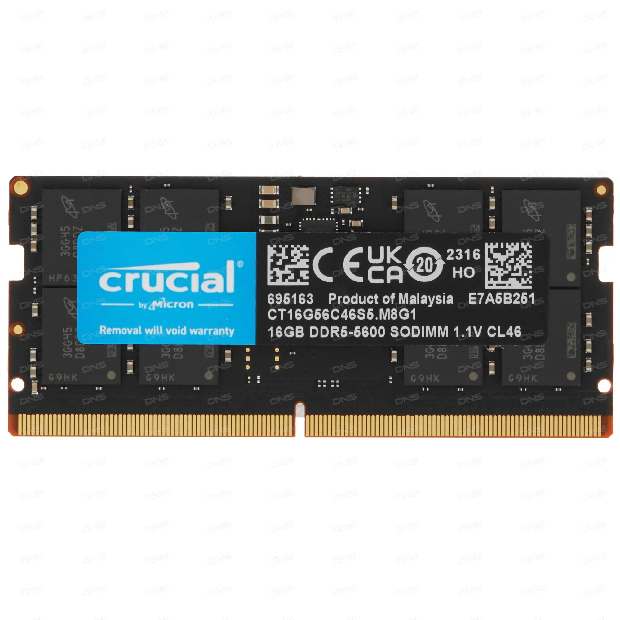 

Оперативная память Crucial DDR5-5600 16ГБ SODIMM, DDR5-5600-16-SODIMM