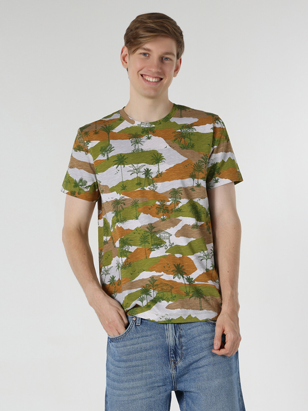 

Футболка мужская Colin's CL1063147_Q1.V1 зеленая M, Зеленый, CL1063147_Q1.V1