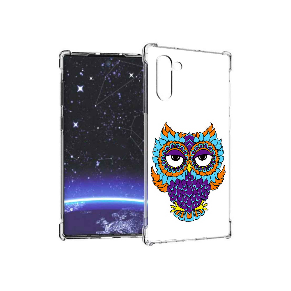 

Чехол MyPads Tocco для Samsung Galaxy Note 10 Цветная сова (PT135782.511.198), Прозрачный, Tocco