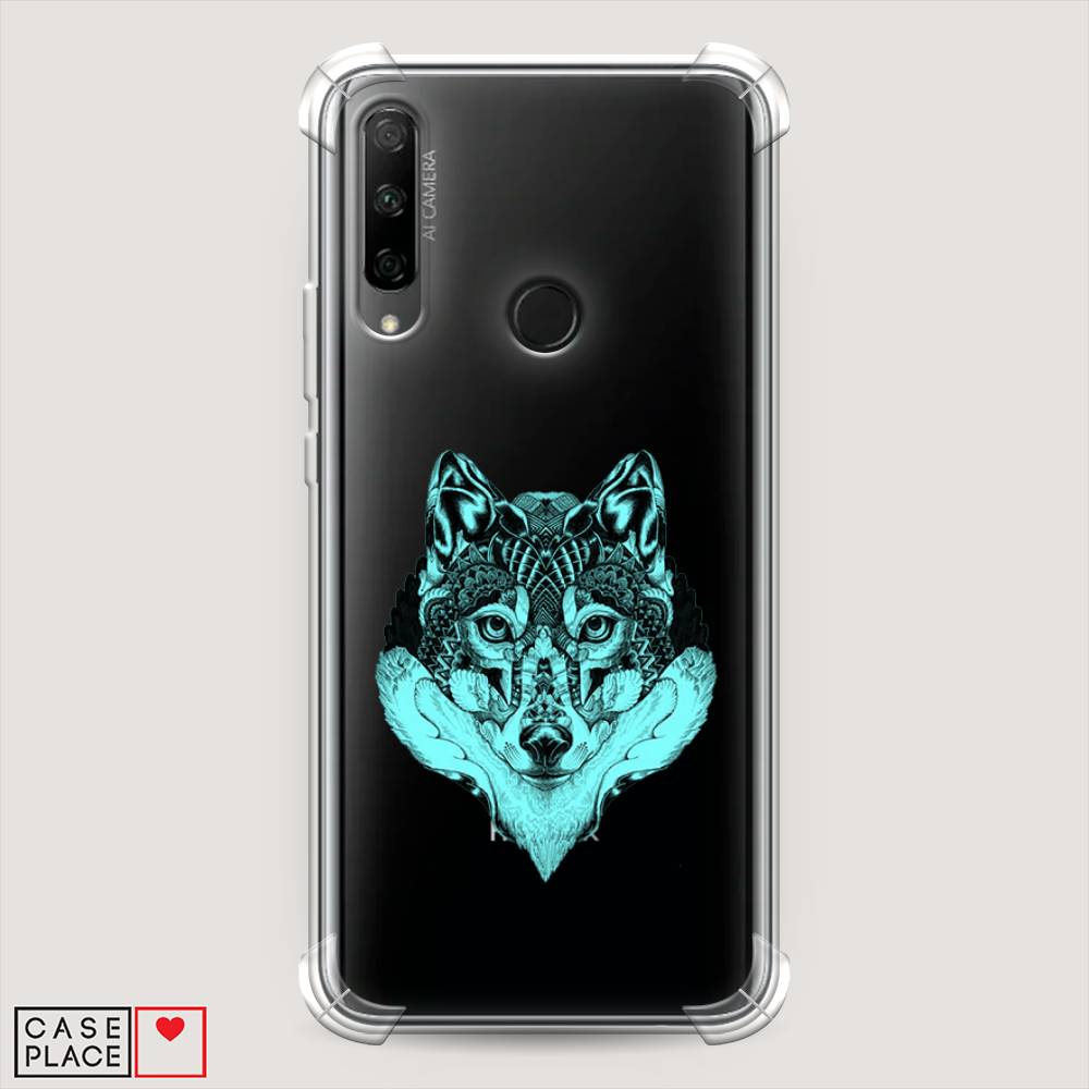 

Чехол Awog на Honor 9X Premium "Бирюзовый волк", Разноцветный, 610651-1