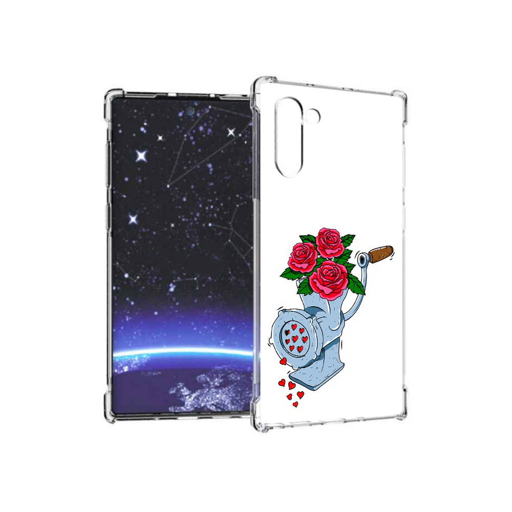 

Чехол MyPads Tocco для Samsung Galaxy Note 10 Цветочные сердца (PT135782.511.199), Прозрачный, Tocco
