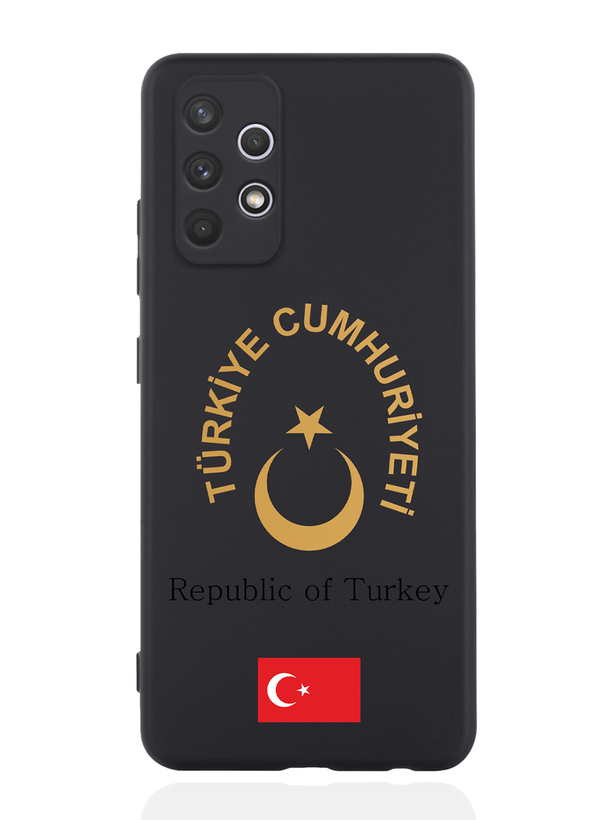 Чехол SignumCase для Samsung Galaxy A32 Золотой Герб Турции черный