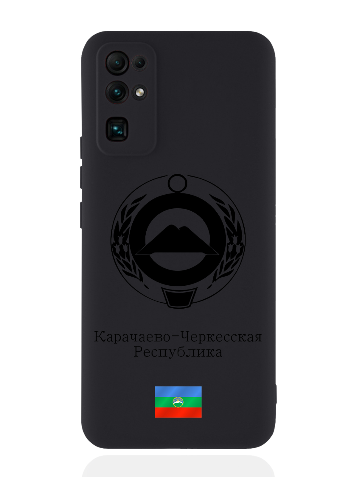 

Чехол SignumCase для Honor 30 Черный лаковый Герб Карачаево-Черкесской Республики черный