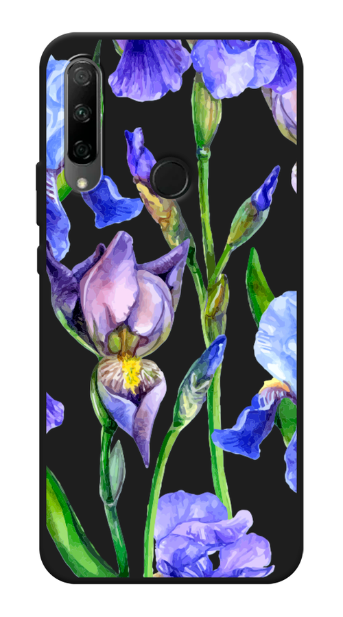 

Чехол Awog на Honor 9X Premium "Синие ирисы", Разноцветный, 610652-1