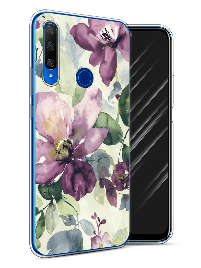 

Чехол Awog на Honor 9X Premium "Сиреневые цветы-акварель", Разноцветный, 610650-10