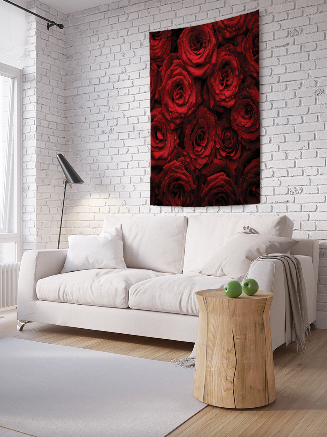

Вертикальное фотопанно на стену JoyArty Алые розы 100x150 см, Алые розы