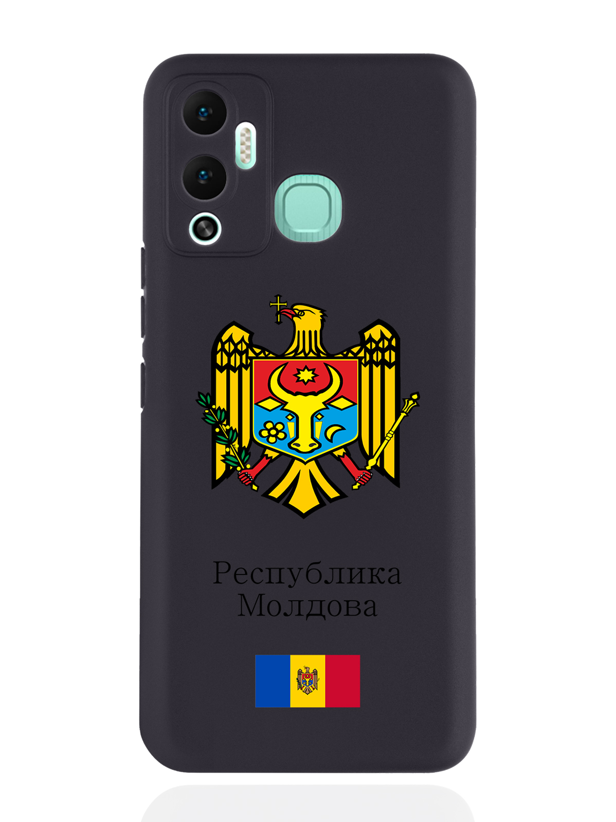 

Чехол SignumCase для Infinix Hot 12 Play Герб Республики Молдова/Герб Молдавии черный, Разноцветный