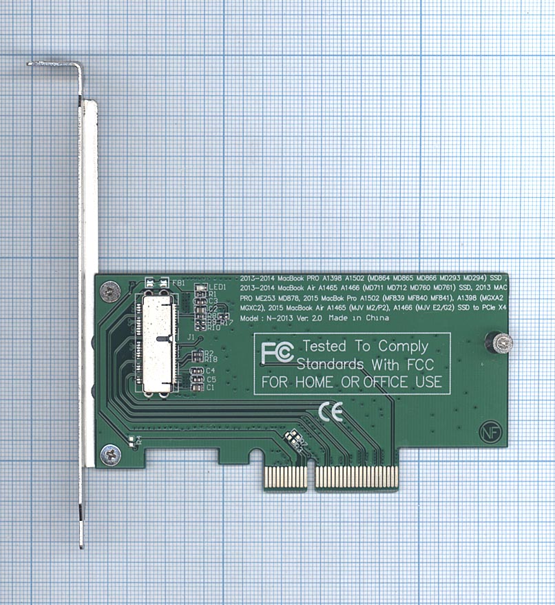 

Переходник PCIE на SSD для MacBook Air 2013 2014 2015 A1465 A1466 SSD 60323