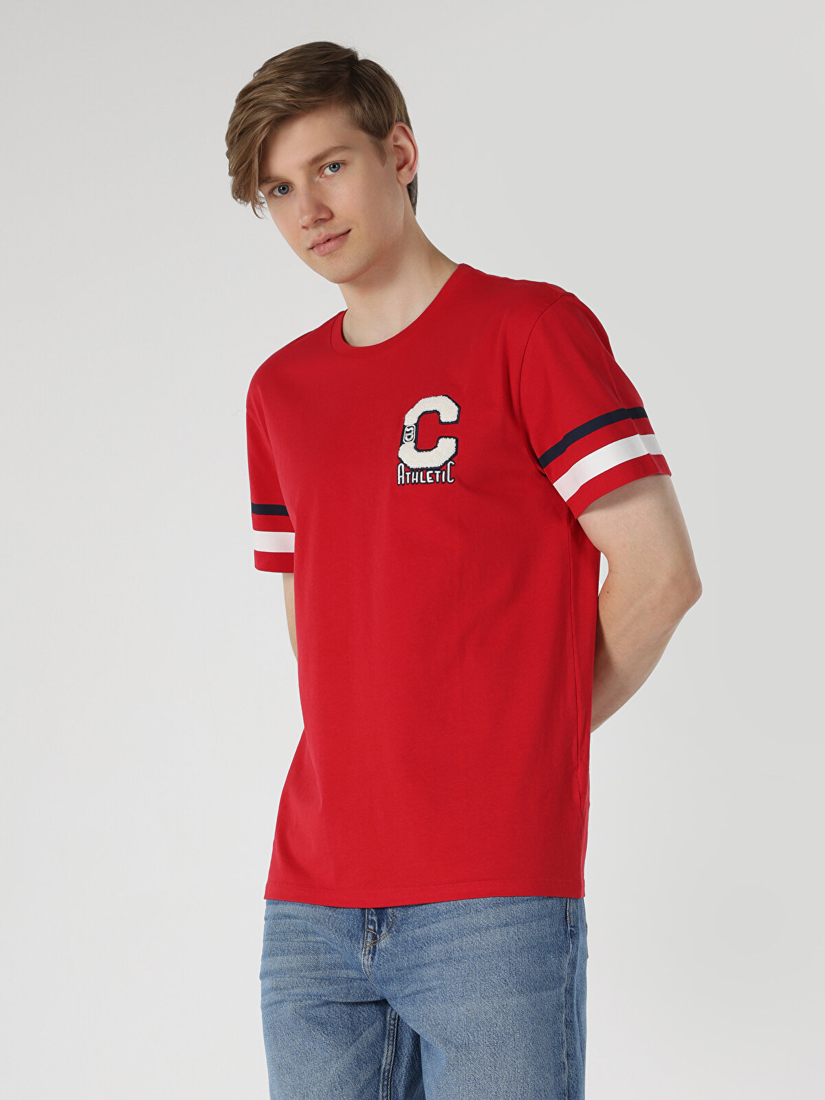 

Футболка мужская Colin's CL1063279_Q1.V1 красная L, Красный, CL1063279_Q1.V1