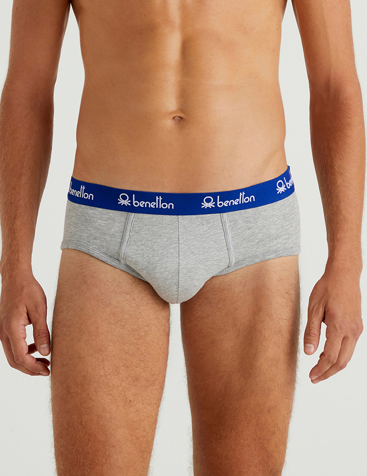 

Слипы мужские United Colors of Benetton 21A_3OP82S1RW серые L, 21A_3OP82S1RW