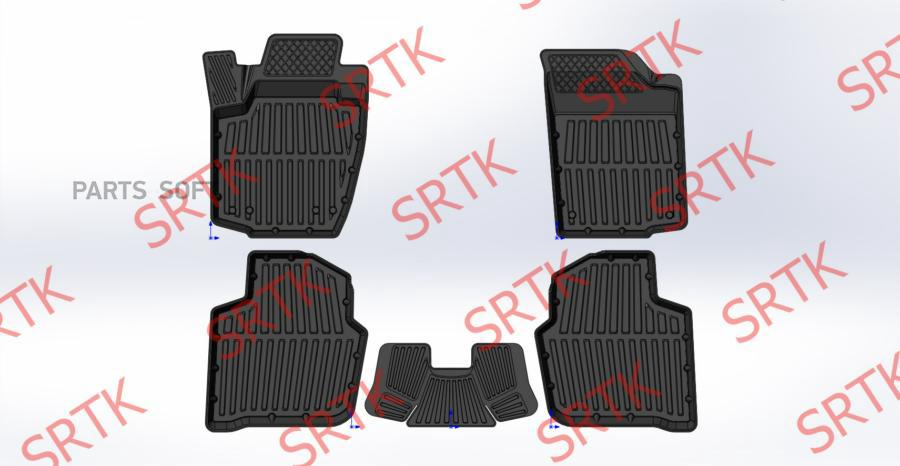 

Коврик салона SKODA Rapid (12-) 3D резина Premium SRTK PR.SK.RAP.12G.02061