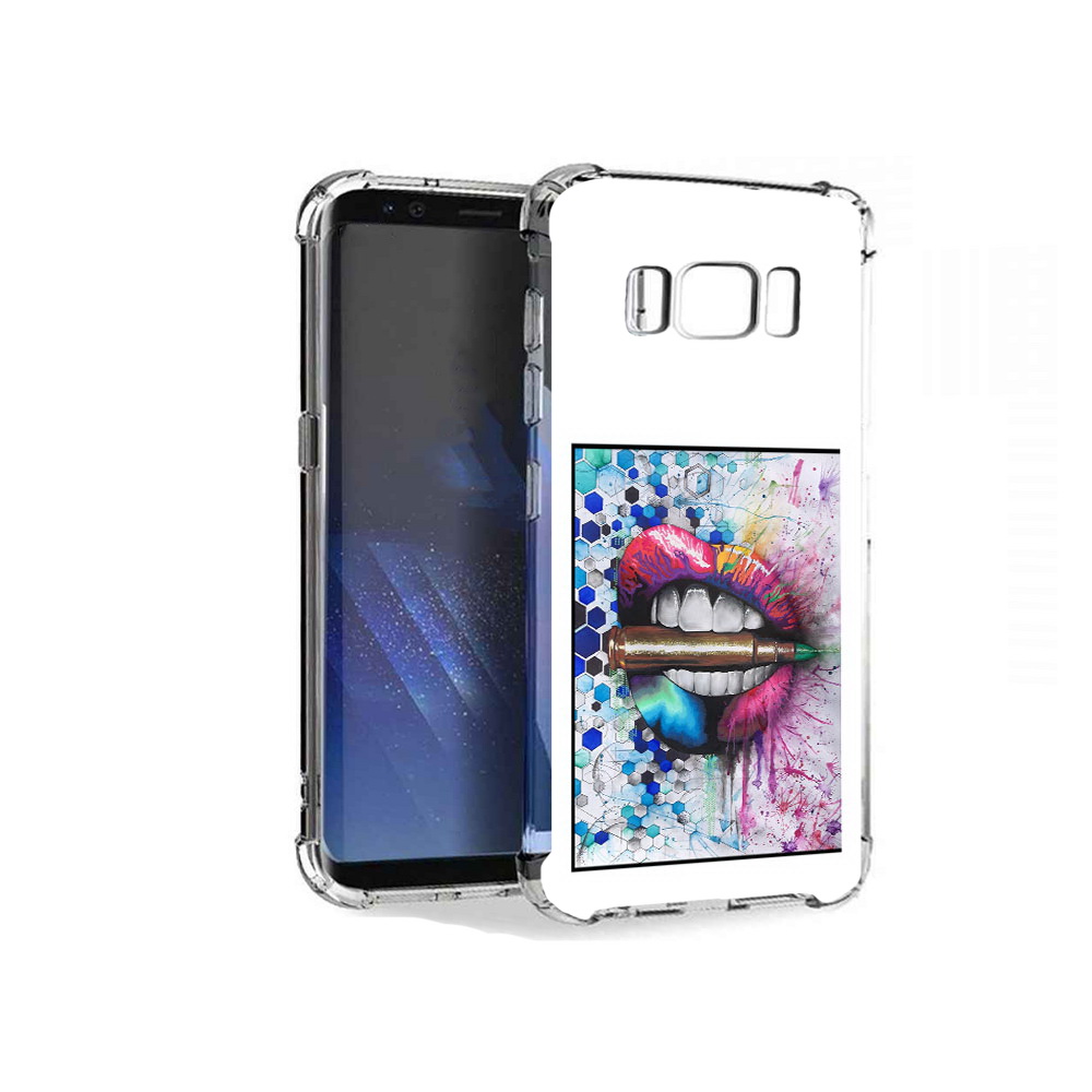 

Чехол MyPads Tocco для Samsung Galaxy S8+ разноцветные губы с пулей, Tocco