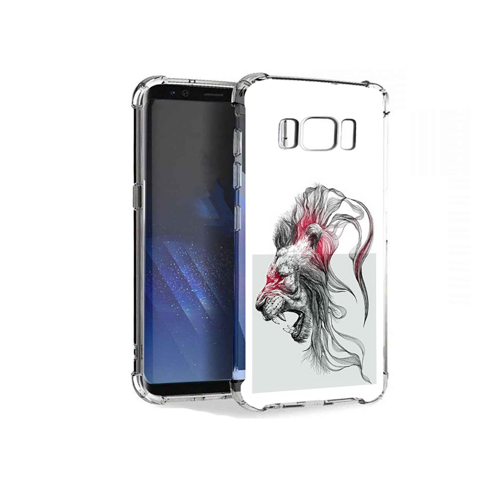 Чехол MyPads Tocco для Samsung Galaxy S8+ разъяренный лев