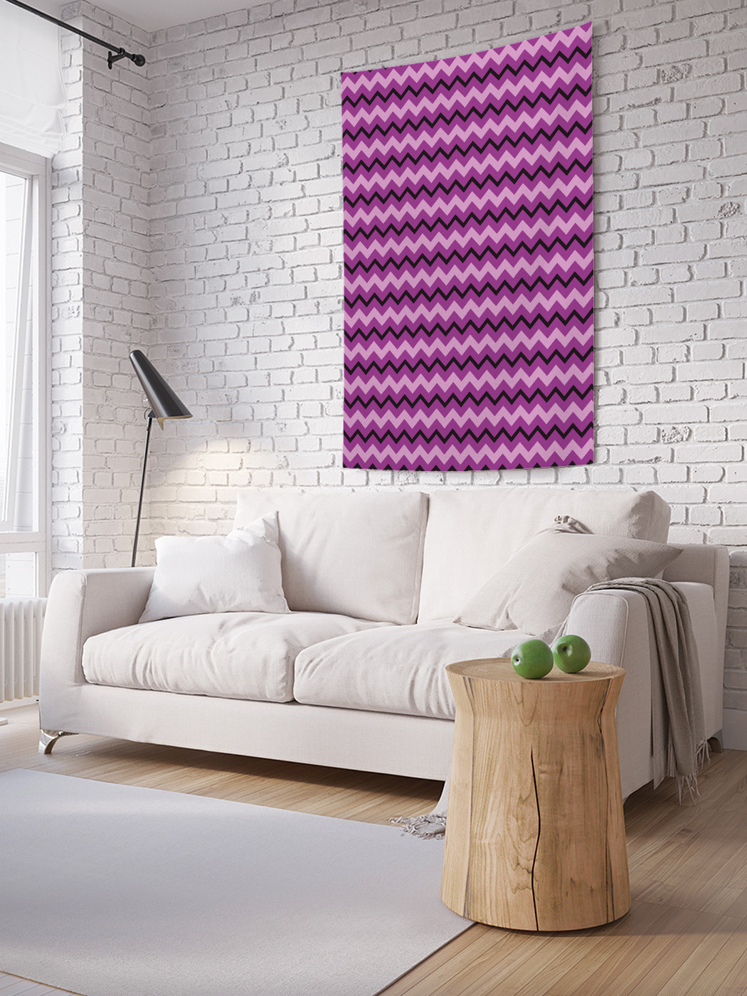 

Вертикальное фотопанно на стену JoyArty Трехцветные зигзаги 150x200 см, Трехцветные зигзаги
