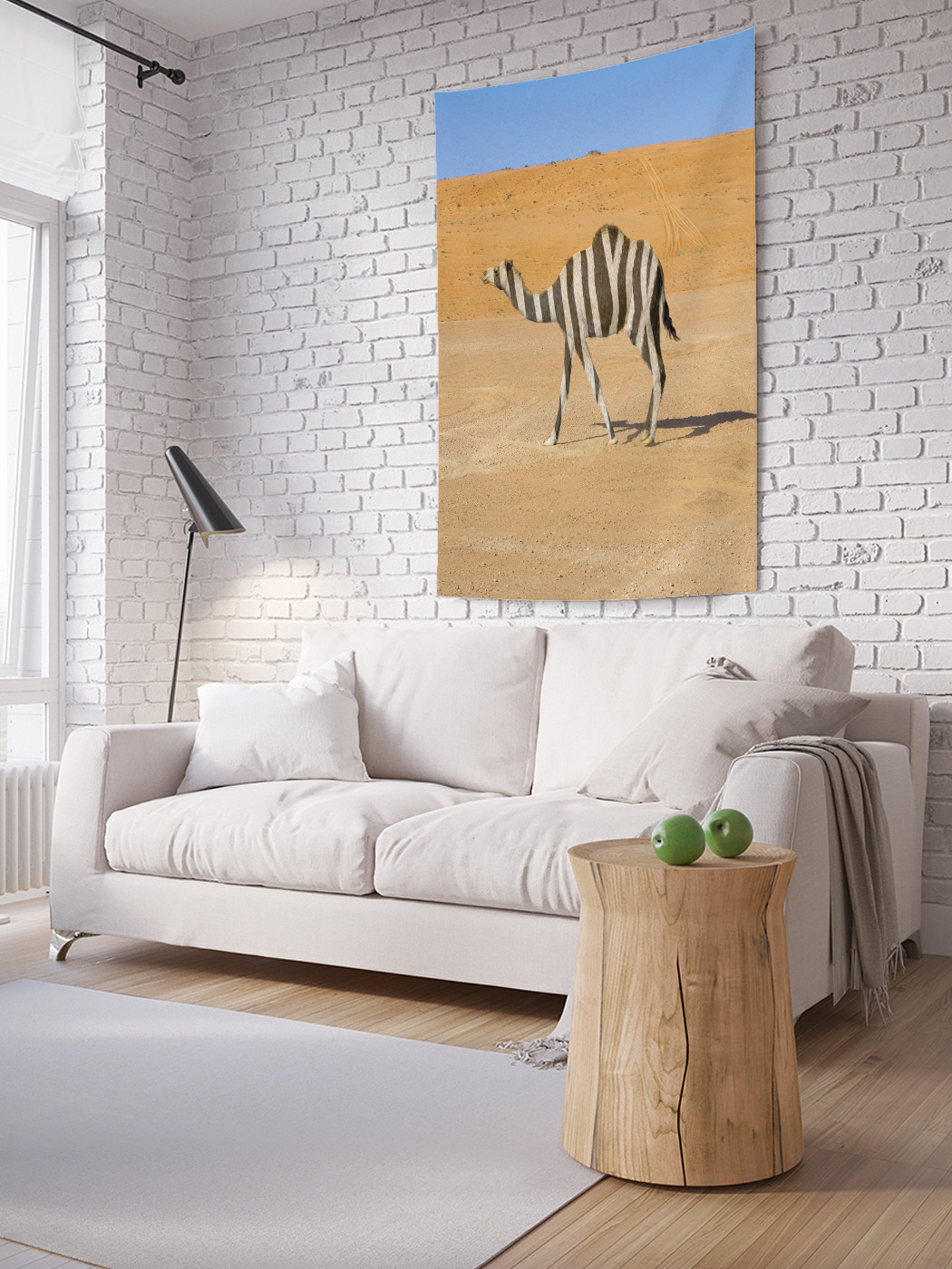 

Вертикальное фотопанно на стену JoyArty Полосатый верблюд 150x200 см, Полосатый верблюд