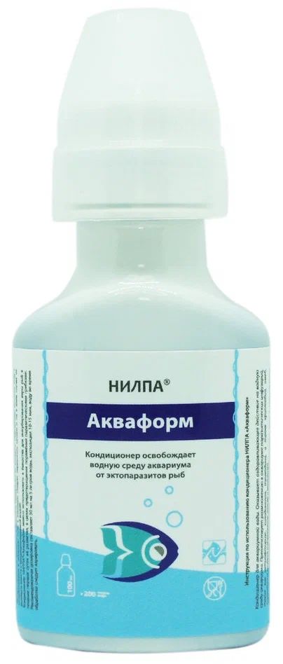 

Кондиционер Нилпа Акваформ освобождает водную среду от экзопаразитов, 100 мл