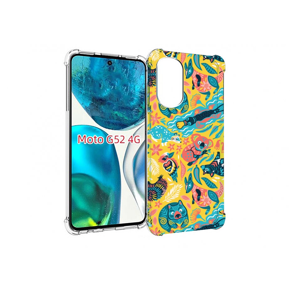

Чехол MyPads seamless-pattern для Motorola Moto G82 / Moto G52, Прозрачный, Tocco