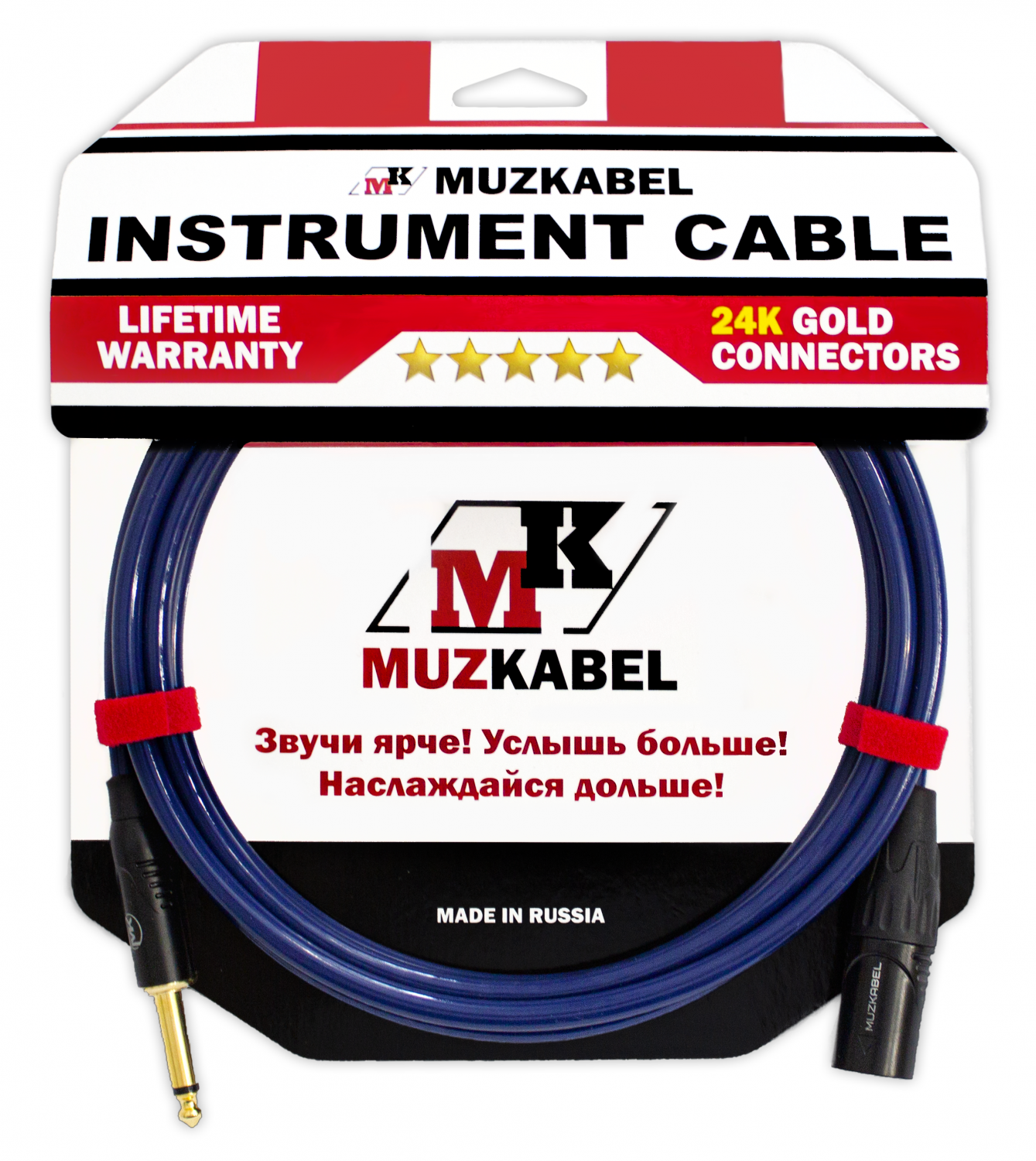 

Гитарный кабель MUZKABEL XJSIK1 - 4.5 метра, JACK - XLR (ПАПА), Синий, XJSIK1
