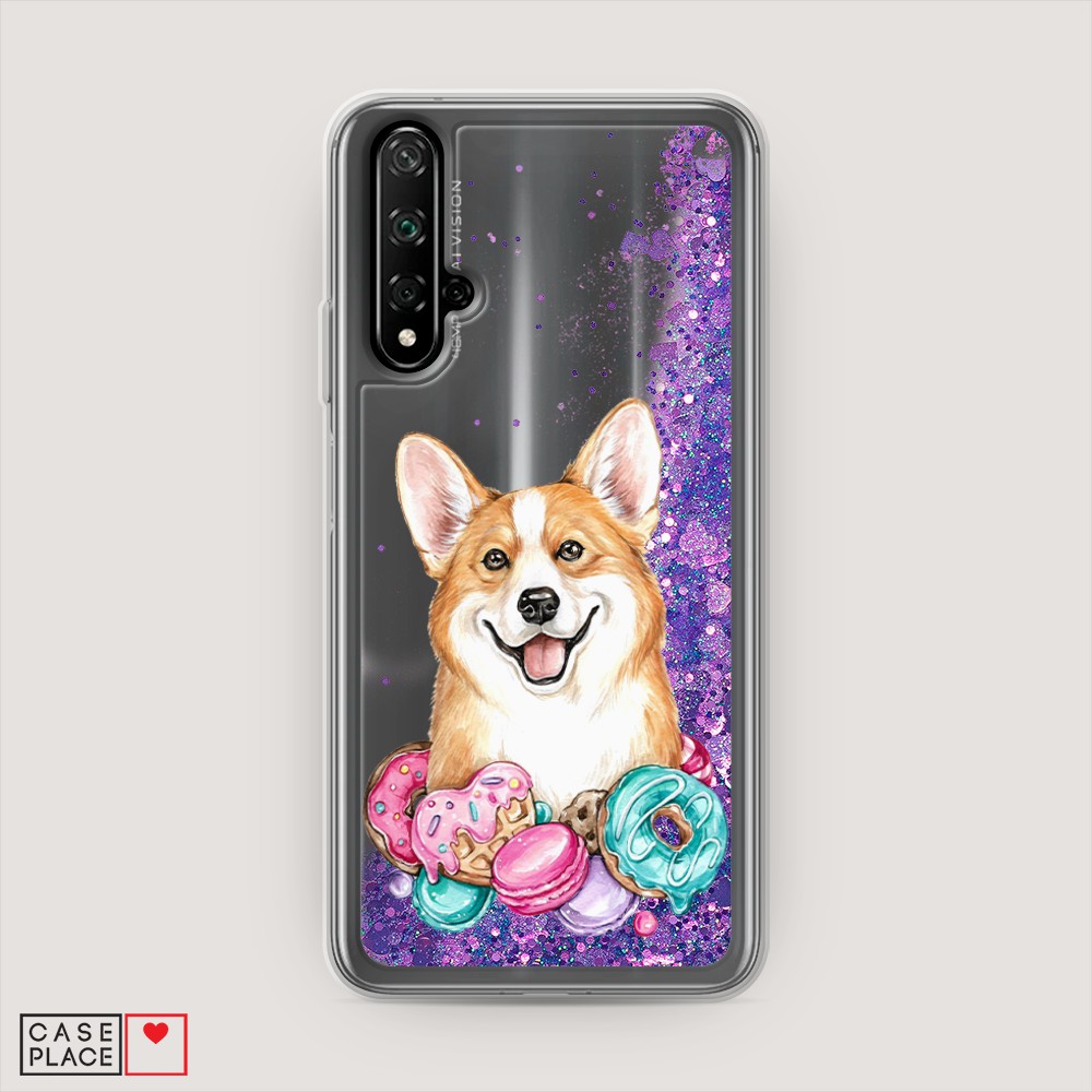 

Чехол Awog на Honor 20/Huawei Nova 5T "Корги и сладости", Разноцветный, 69592-1