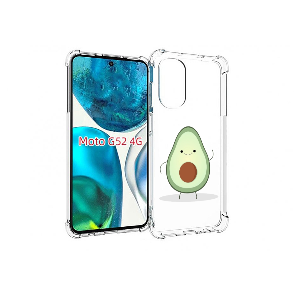 

Чехол MyPads Авокадик для Motorola Moto G82 / Moto G52, Прозрачный, Tocco