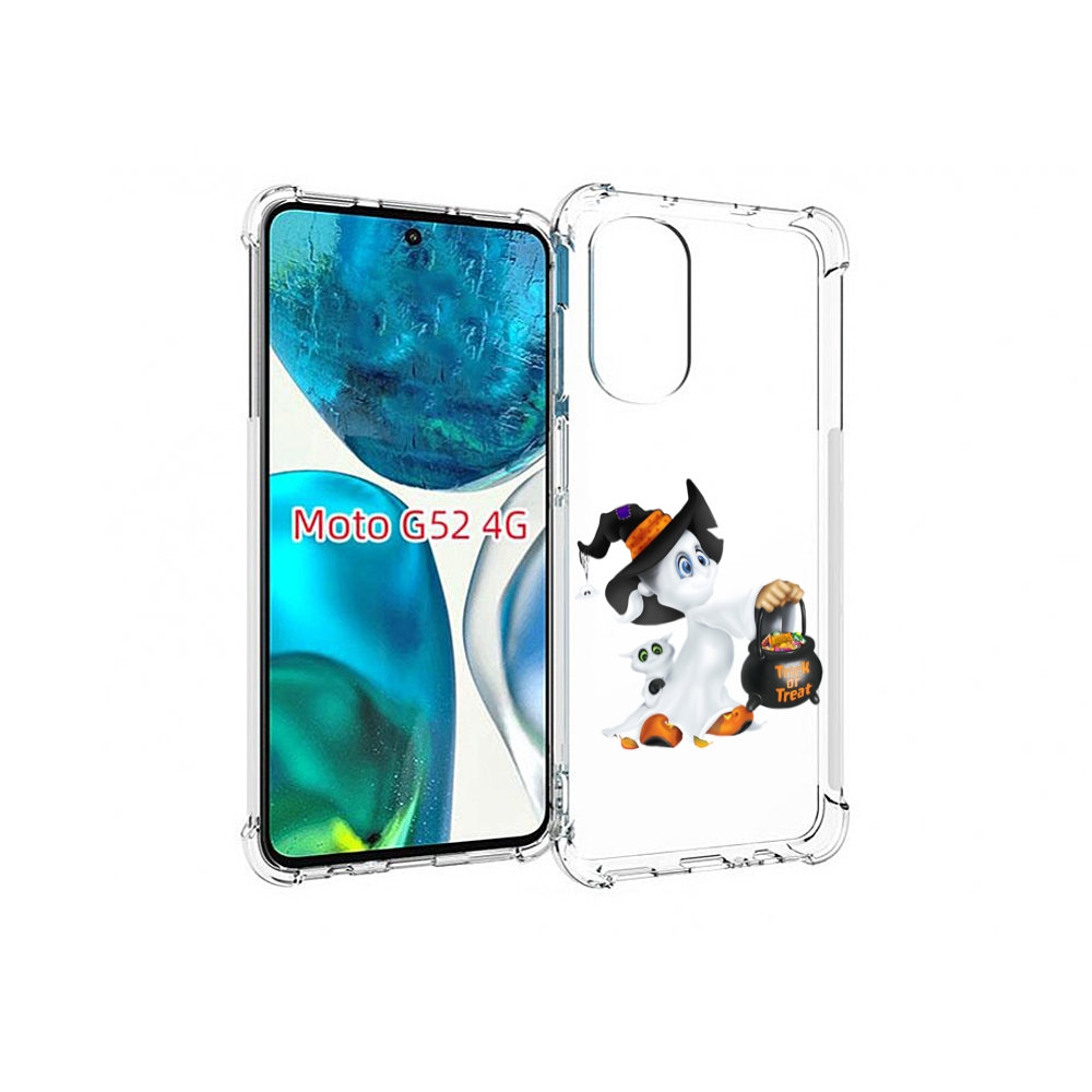 

Чехол MyPads Маленький призрак для Motorola Moto G82 / Moto G52, Прозрачный, Tocco