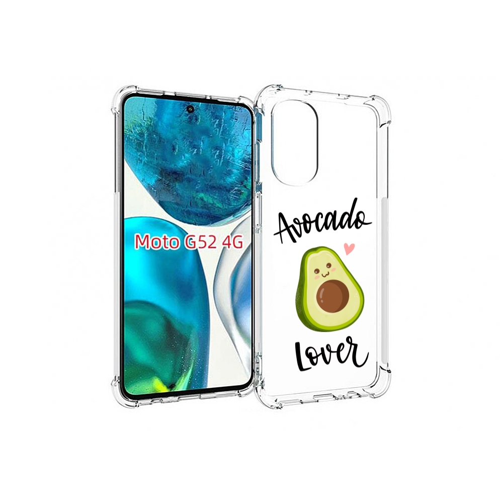 

Чехол MyPads Авокадо-любовь для Motorola Moto G82 / Moto G52, Прозрачный, Tocco