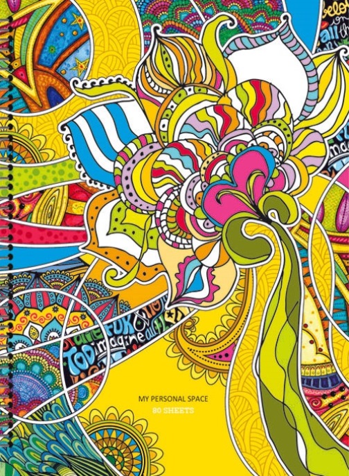 

Блокнот Bourgeois "Ethnic flower" 2587 (17144) 80 листов , А5, клетка, спираль, Ethnic flower