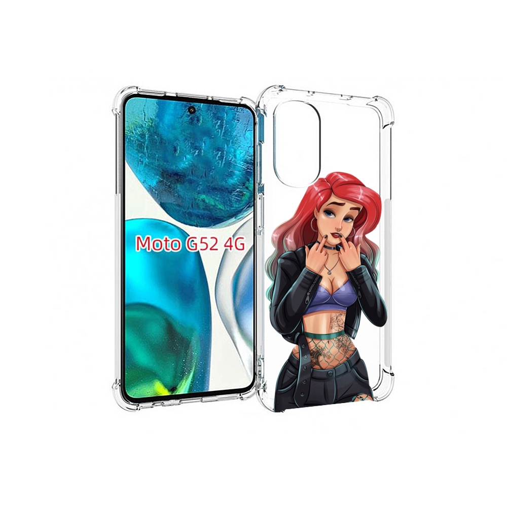 

Чехол MyPads Ариэль-русалочка-готика для Motorola Moto G82 / Moto G52, Прозрачный, Tocco