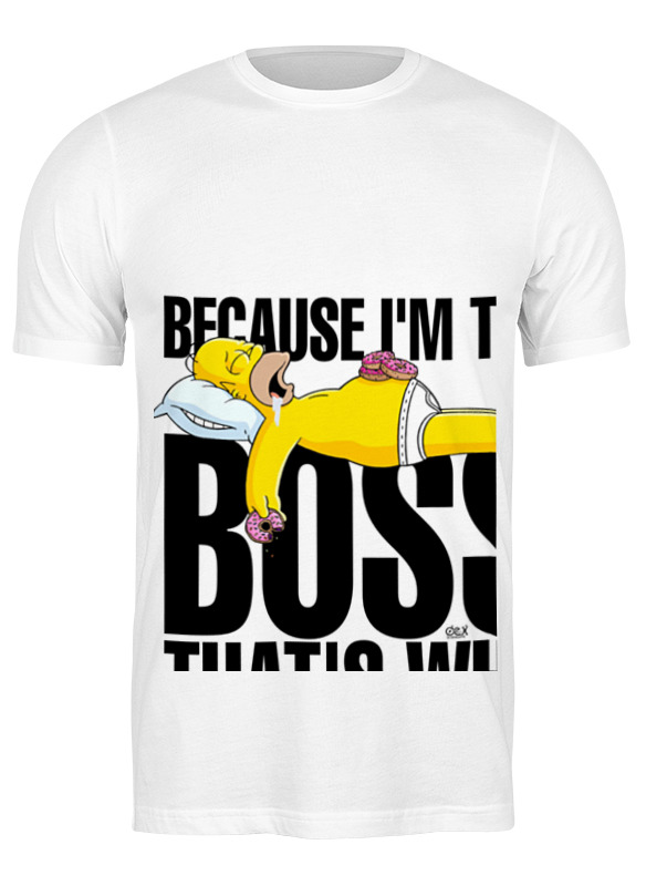 

Футболка мужская Printio Because i'm the boss белая XL, Because i'm the boss
