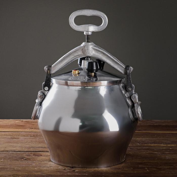 

Афганский казан Шафран никелированный 8 л, съемная ручка, алюминий, Серебристый