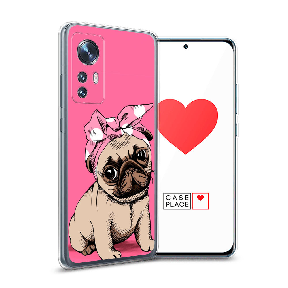 

Силиконовый чехол Awog "Dog Pin-Up" для Xiaomi 12, Розовый, 312350-2