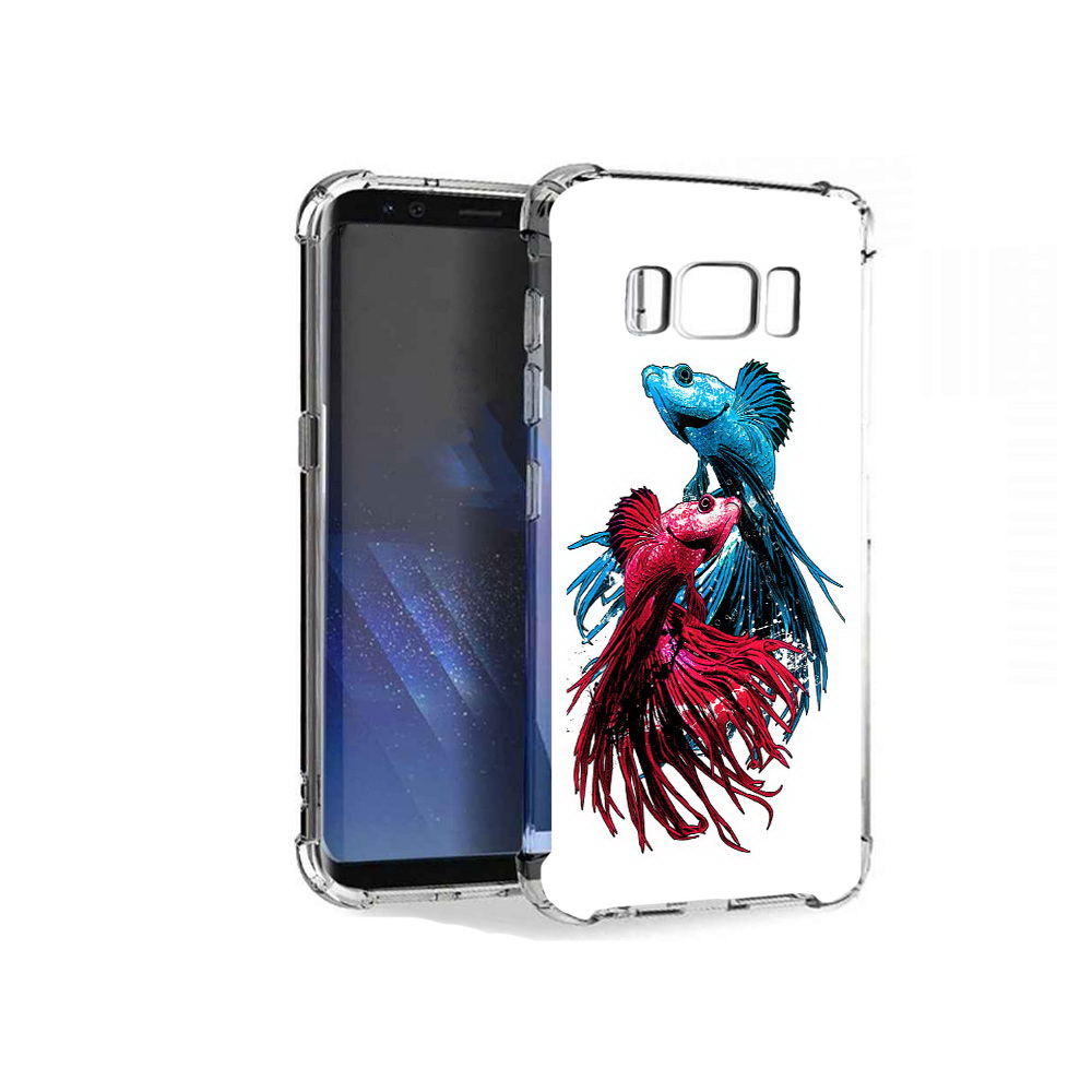

Чехол MyPads Tocco для Samsung Galaxy S8+ рыбы петушки, Tocco