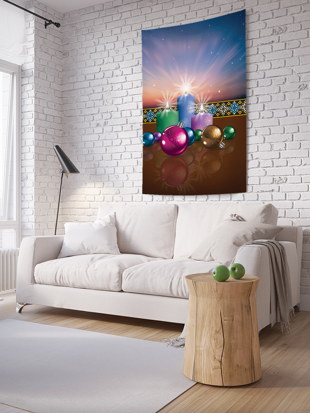 

Вертикальное фотопанно на стену JoyArty Новогодние украшения 100x150 см, Новогодние украшения