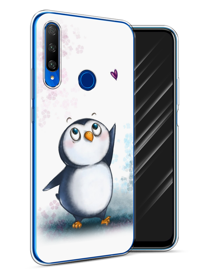 

Чехол Awog на Honor 9X Premium "Пингвин и сердечко", Разноцветный, 610650-1
