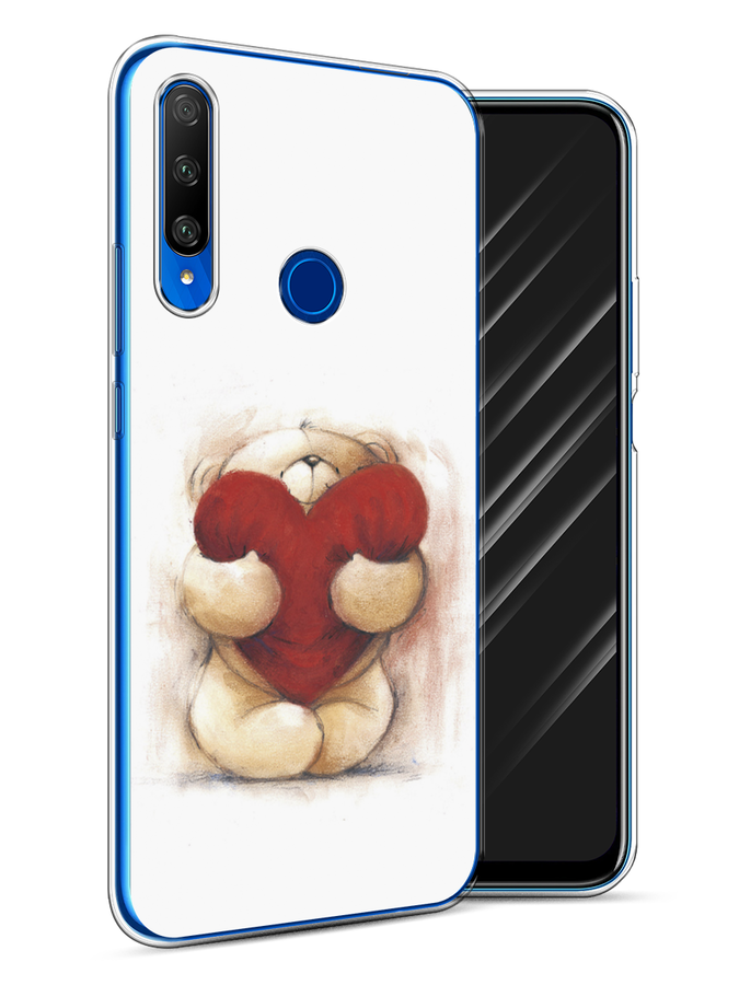 

Чехол Awog на Honor 9X Premium "Мишка с сердцем 1", Разноцветный, 610650-6