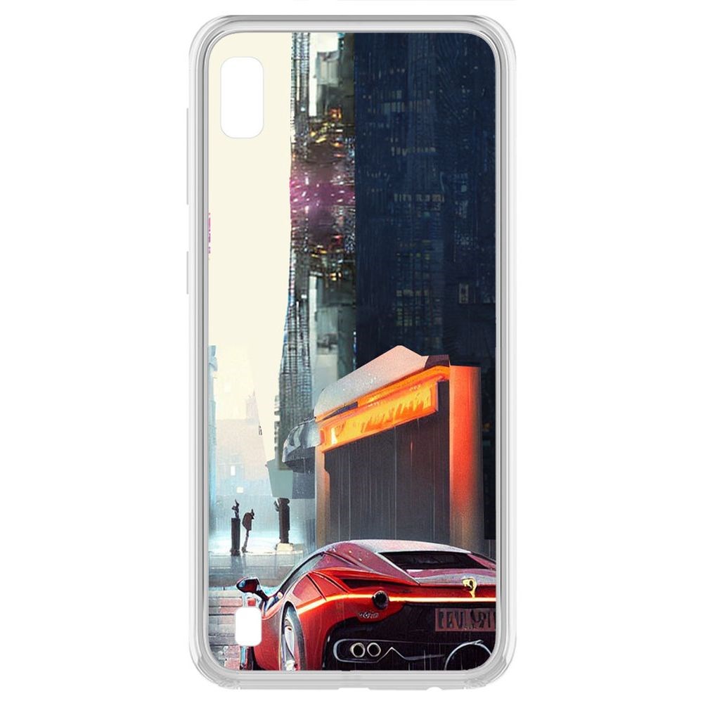 

Чехол-накладка Krutoff Clear Case Сити для Samsung Galaxy A10 (A105), Прозрачный