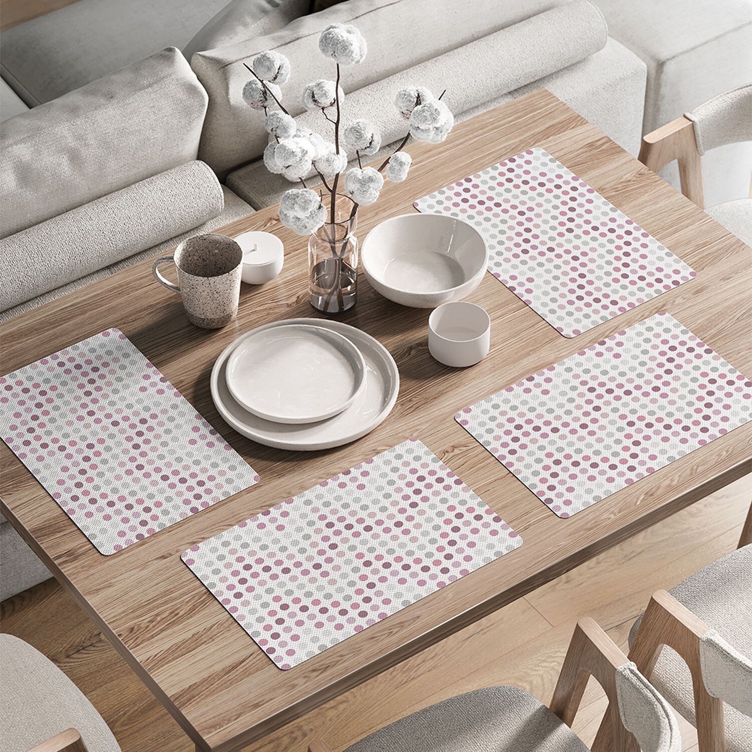 

Комплект тканевых салфеток JoyArty Скрытые зигзаги для сервировки стола 46x30 см, 4шт, Белый, Скрытые зигзаги