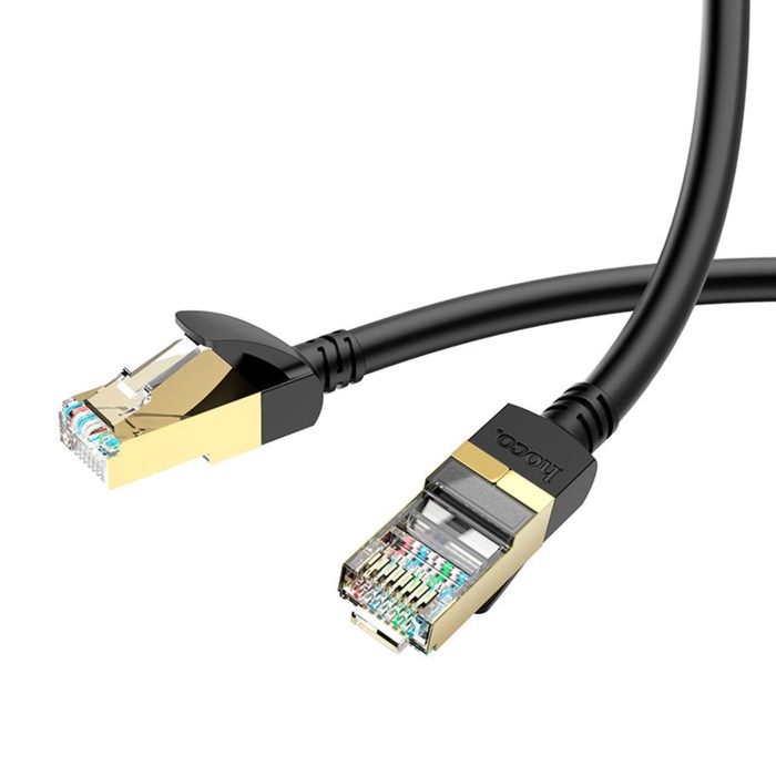 

Патч-корд Hoco RJ45-RJ45 вилка-вилка 1м (9881477) черный, Чёрный, US02