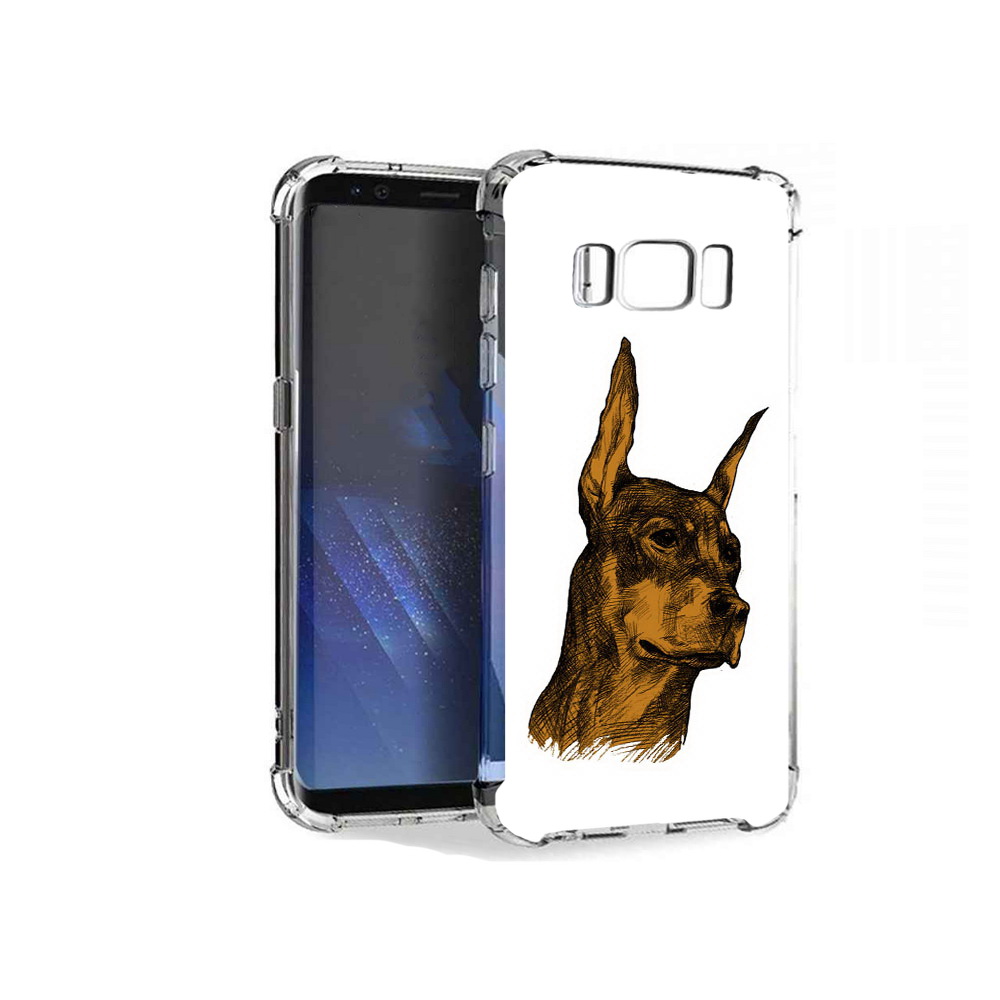 

Чехол MyPads Tocco для Samsung Galaxy S8+ скетч доберман, Tocco