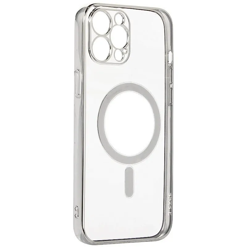 

Чехол-накладка J-Case Magsafe Series для Apple iPhone 13 Pro силиконовый (серебристый)