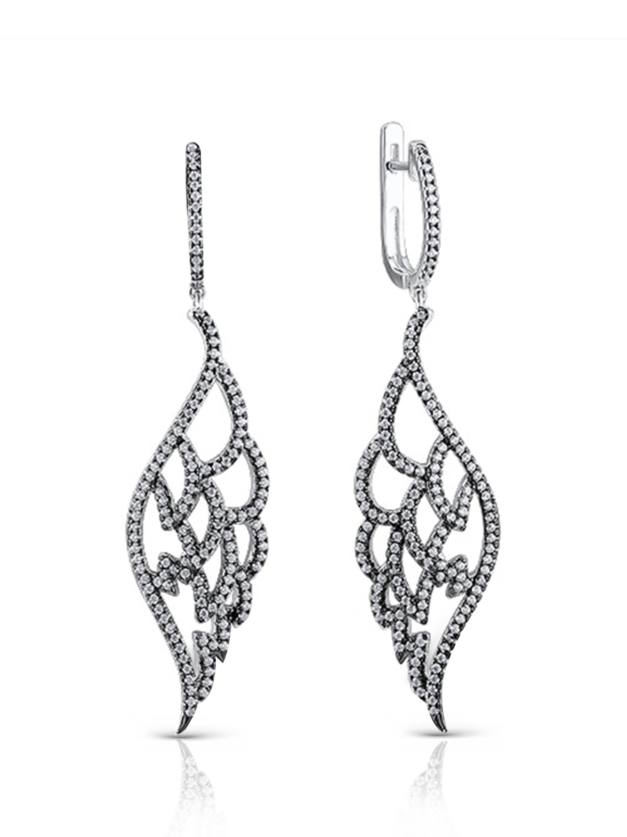 

Серьги подвески из серебра VALTERA 93862, циркон, 093862