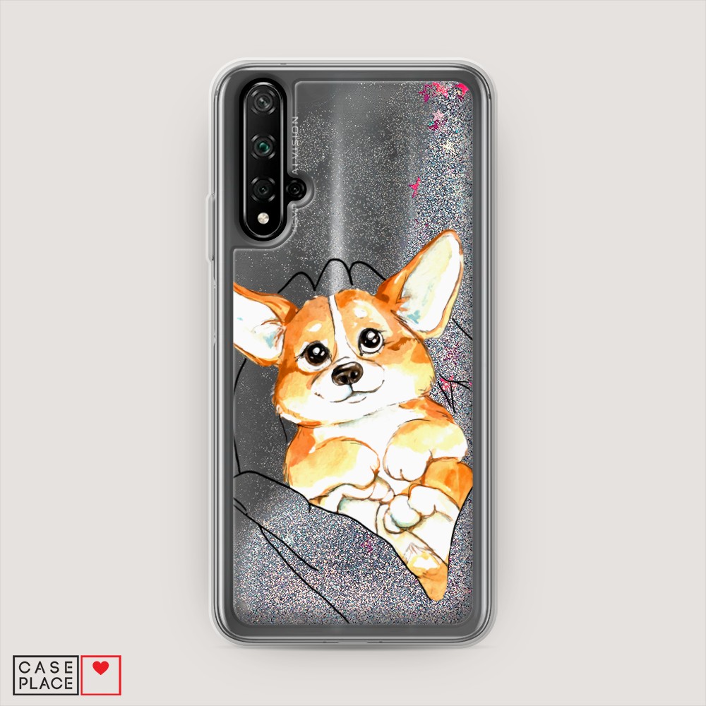 

Чехол Awog на Honor 20/Huawei Nova 5T "Корги в ладошках", Разноцветный, 69591-1