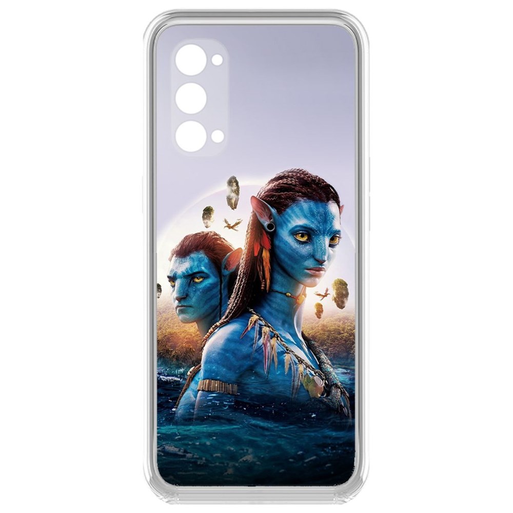 

Чехол-накладка кейс Аватар - Джейк и Нейтири для Oppo Reno4 Pro 5G, Прозрачный