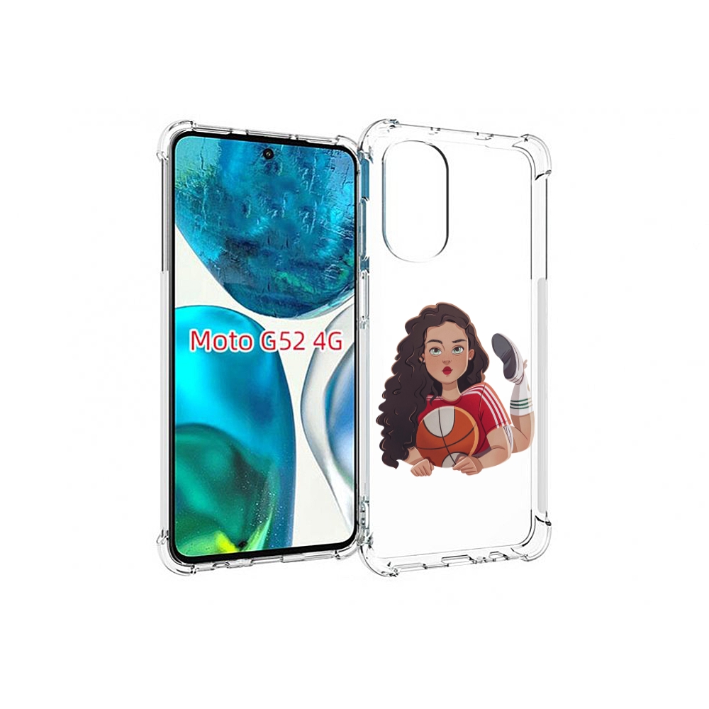 

Чехол MyPads Баскетболитска-в-гольфах женский для Motorola Moto G82 / Moto G52, Прозрачный, Tocco