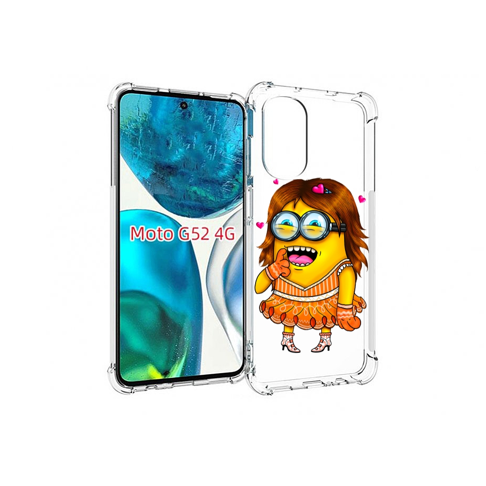 

Чехол MyPads Миньон девочка для Motorola Moto G82 / Moto G52, Прозрачный, Tocco