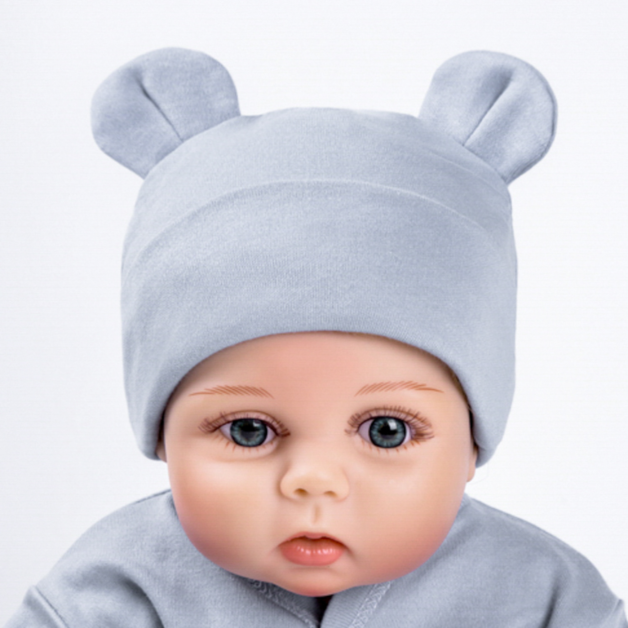 

Шапка детская Amarobaby AB-OD22-NE16Be1, серый, 44-46, Nature essence bear