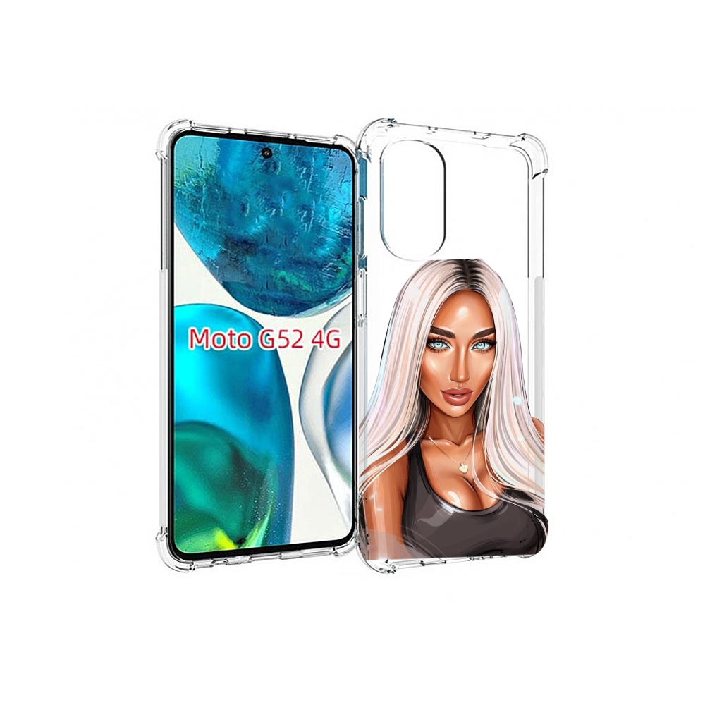 

Чехол MyPads Блондинка женский для Motorola Moto G82 / Moto G52, Прозрачный, Tocco