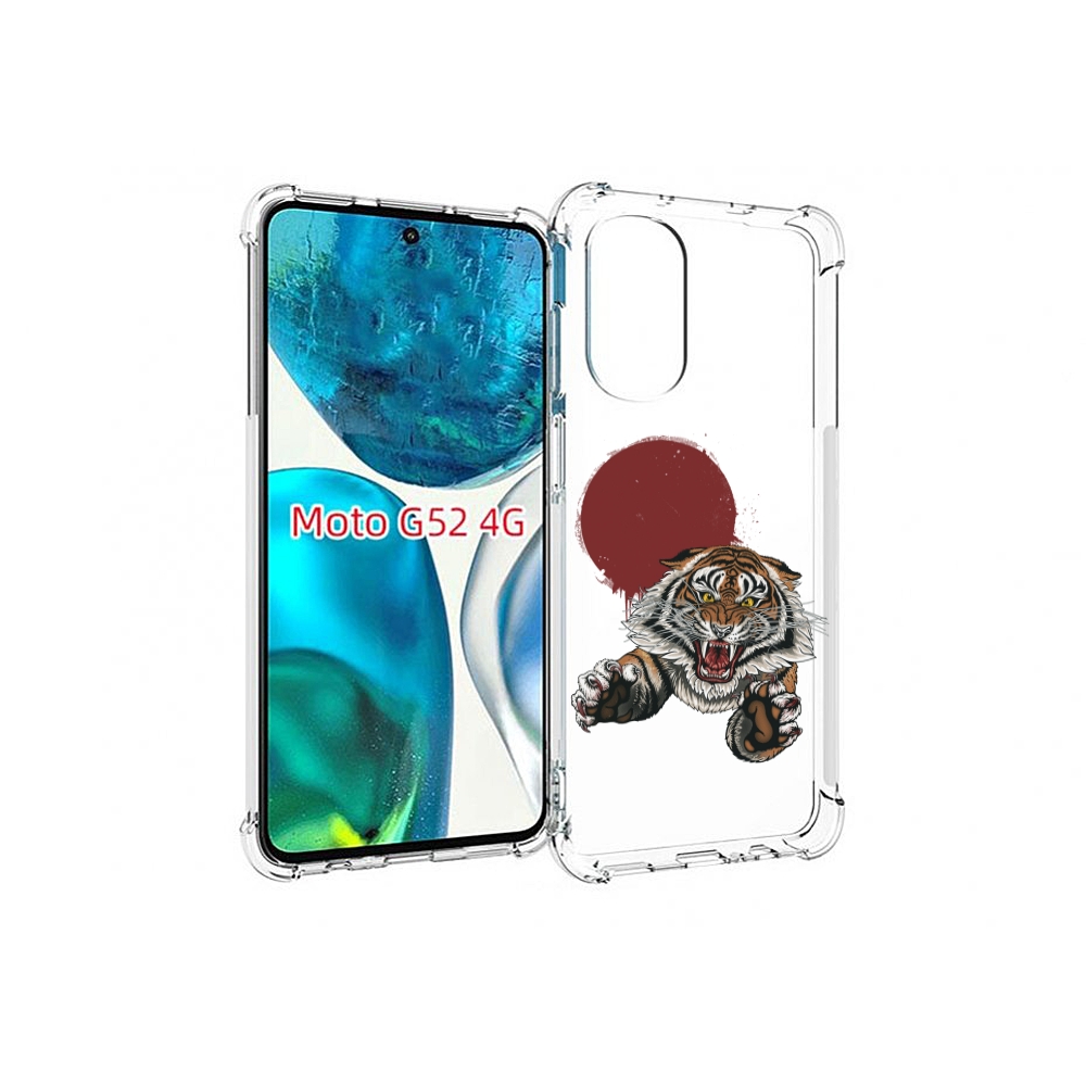 

Чехол MyPads Бросок тигра для Motorola Moto G82 / Moto G52, Прозрачный, Tocco